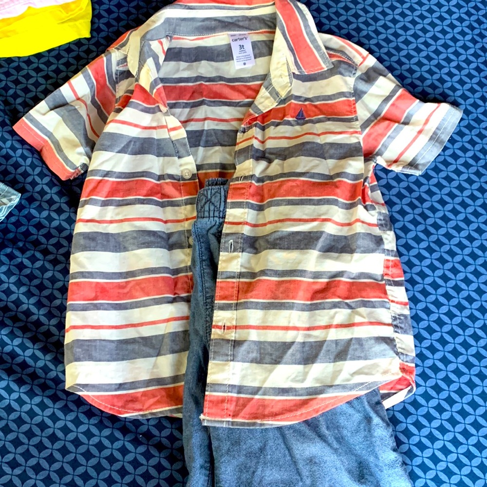 Boys Dress shirt and shorts
